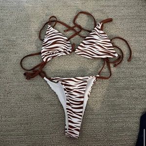 Shein Tiger Bikini Set
